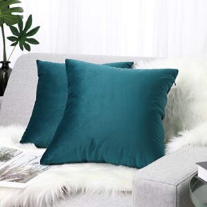 2 Pack Modern Solid Color Square Decorative Throw Pillow Case Cushion Covers for Car Sofa Bed Couch Home Decor 30x50cm Smoky Gray Lewondr Velvet Soft Throw Pillow Cover 12x20